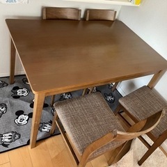 【ネット決済】テーブル椅子4脚セット　最終値下げ