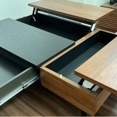 L-DUE ローテーブル 収納付き家具　