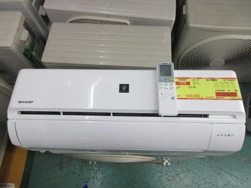 K04207　シャープ　中古エアコン　主に6畳用　冷房能力　2.2KW ／ 暖房能力　2.5KW