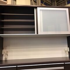 【愛品館八千代店】松田家具　スライド扉キッチンボード　1680　DBR