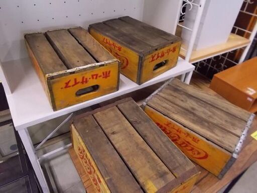 昭和レトロ　コカコーラ木箱　4個セット 昭和レトロ・古道具・木箱・コカコーラ | 旅するレトロ雑貨店