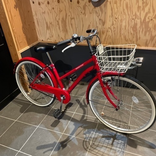 キッズ　自転車　ジュニア　24インチ　赤　アサヒサイクル