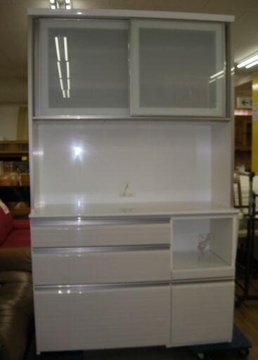 R063 高級 シギヤマ家具 キッチンボード、食器棚、幅120cm Used・美品