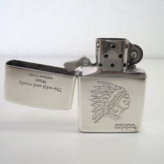 ZIPPO オイルライター The wild and wooly West INDIAN CHIEF 1996年製 ジッポー 火花確認済 ☆ 札幌市 北区 屯田