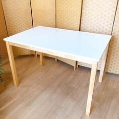 【引取】ダイニングテーブル ホワイト 木製 ニトリ