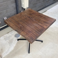 P0234 2掛け用 居酒屋風 無垢 木製テーブル ダークブラウン