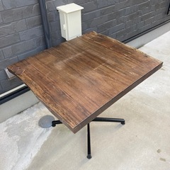 P0236 2掛け用 居酒屋風 無垢 木製テーブル ダークブラウン