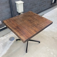 P0237 2掛け用 居酒屋風 無垢 木製テーブル ダークブラウン