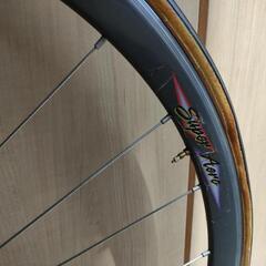 650チューブラーホイール#ピストの前輪に前後セットで