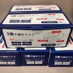 不織布マスク50枚/1箱　新品5箱セット　