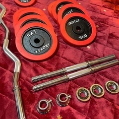 IROTECアイロテック ダンベル 合計60kg、EZバー　フラットベンチ