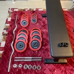 IROTECアイロテック ダンベル 合計60kg、EZバー　フラットベンチ