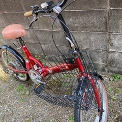 topone 折りたたみ自転車 ギア付き 赤色