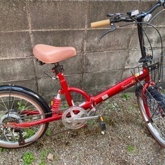 topone 折りたたみ自転車　ギア付き　赤色 topone 折りたたみ自転車 ギア付き 赤色