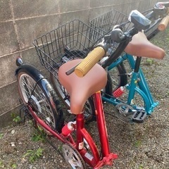topone 折りたたみ自転車 ギア付き 赤色