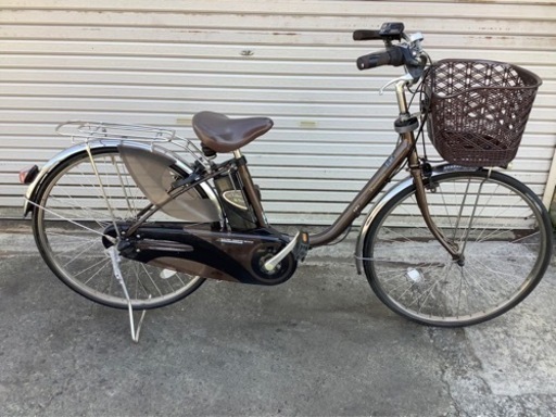 39 パナソニック新機種電動アシスト自転車viviDX ブラウンボディー