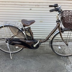 154 パナソニック新機種電動アシスト自転車vivi 26インチ ブラウンボディー