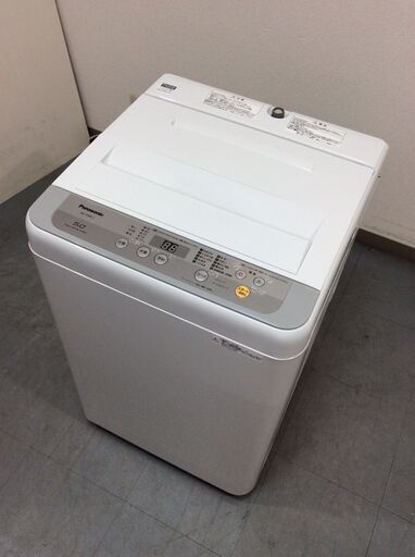 （9/4受渡済）JT6831【Panasonic/パナソニック 5.0㎏洗濯機】美品 2018年製 NA-F50B11 家電 洗濯 簡易乾燥付