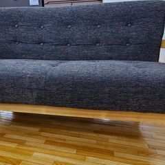 ☆ジモティ割あり☆ 二人掛け用ソファー ブラック H72.5×D67×