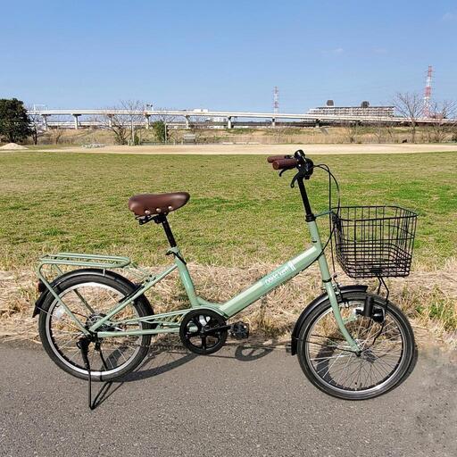 20型 20インチ 小径車 マッドオリーブ 自転車 ミニベロ