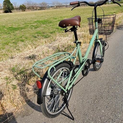20型 20インチ 小径車 マッドオリーブ 自転車 ミニベロ - 自転車 