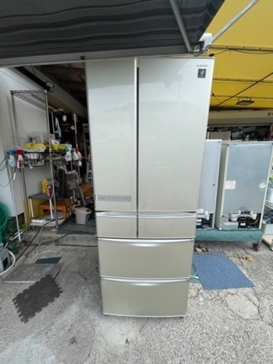 【リサイクルサービス八光】2010年製　SHARP 冷蔵庫（515L・フレンチドア）プラズマクラスター冷蔵庫SJ-ZF52S-N