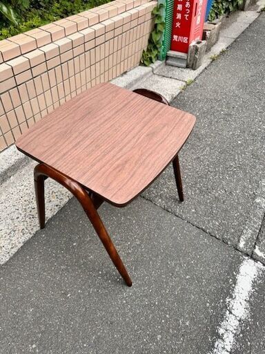 キツツキ / 飛騨 /サイドテーブル / 旧HSKロゴ / vintage【F0050