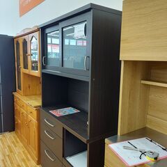 ☆ジモティ割あり☆ NITORI レンジボード ブラウン H181×D42×W100