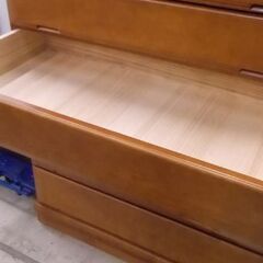 旭川家具 戸田木工 整理箪笥 7段チェスト 幅105×高さ145cm 天然