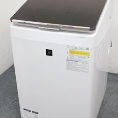 シャープ 全自動洗濯乾燥機 10kg/5.0kg ガラストップ ...