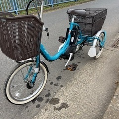 【ネット決済・配送可】ヤマハ　パスワゴン　三輪電動自転車　使用頻度極少