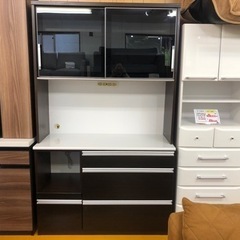 リサイクルサービス八光】幅117㎝ ダークブラウン 1口コンセント付き