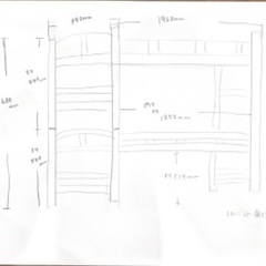 ひのき　2段ベット