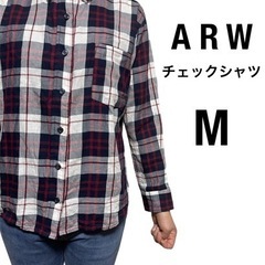値下げ！ARW アロー長袖チェックシャツ　Mサイズ