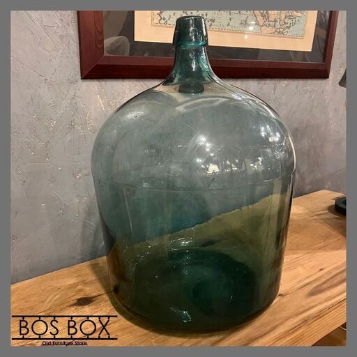 デミジョンボトル ガラス製 レトロ フラワーポット 花瓶 ●BA04N032