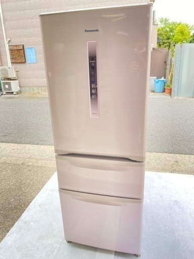 2014年製 Panasonic 3ドア 冷蔵庫 ピンク 321L