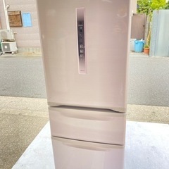 2014年製 Panasonic 3ドア 冷蔵庫 ピンク 321L