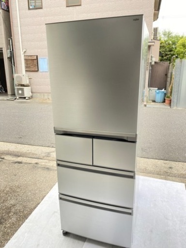 SANYO 5ドア 冷蔵庫　400L シルバー
