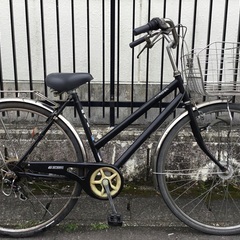 整備・良品＞シティサイクル・28インチ自転車・外装6段変速 LEDオート