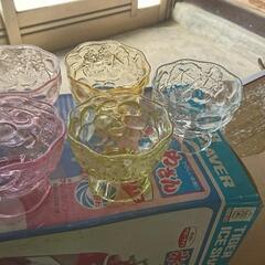 ☆昭和レトロ　カラフル　ガラス器　かき氷☆