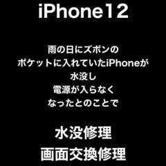 iPhone12修理　福岡市早良区荒江からお越しのA様 水没修理...