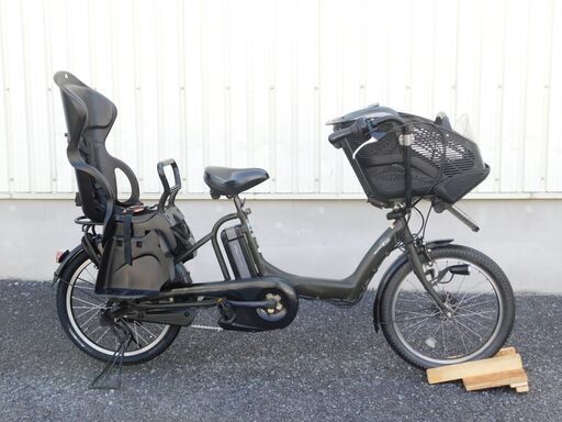 2013モデル 子供乗せ3人乗り仕様! ヤマハ PAS Kiss mini PM20K マットオリーブ 8.9Ah OGKチャイルドシート付 車体\u0026バッテリー極めて良好! 自587