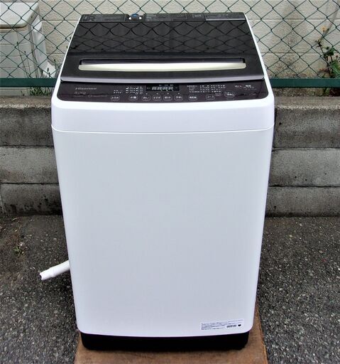 【お値打ち品‼】JMS0486)Hisense/ハイセンス 全自動洗濯機 HW-DG80A 2021製 8.0kg 中古品 動作OK 【取りに来られる方限定】