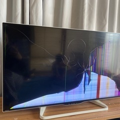 【商談中】ジャンク　液晶割れ　シャープ　TV 40型　ホワイト