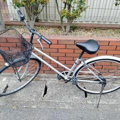 (chariyoshy出品)【美品】27インチ自転車　シルバー