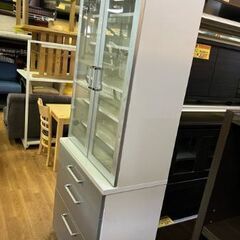 ⑥ リサイクルショップスターズ城西店 食器棚 収納 カップ シルバー