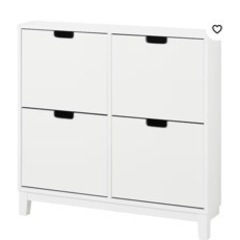 IKEA シューズボックス2段×2, ホワイト