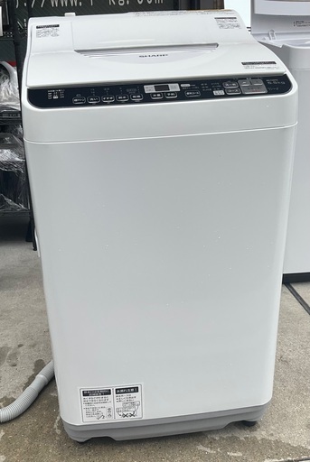 【RKGSE-991】特価！シャープ/5kg/タテ型全自動洗濯乾燥機/ES-TX5TC-W/中古品/2017年製/当社より近隣地域無料配達