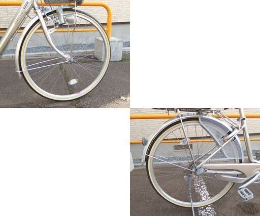 26インチ 自転車 シティサイクル ブリヂストン 3段変速 カゴ付き 荷台