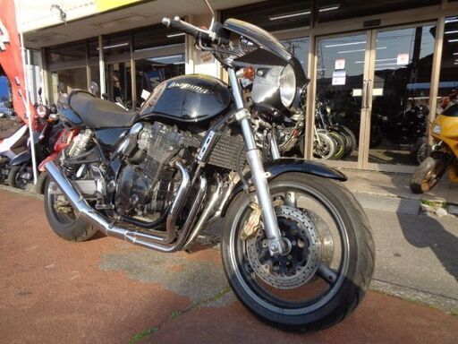 NO.4672　イナズマ４００　油冷４サイクル４気筒４００ｃｃ　メッキショート管　ブラック　 ☆彡